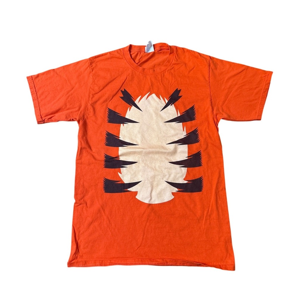 Gildan Tigger Graphic T-Shirt Women Orange Short Sleeve Costume Tee SIZE S